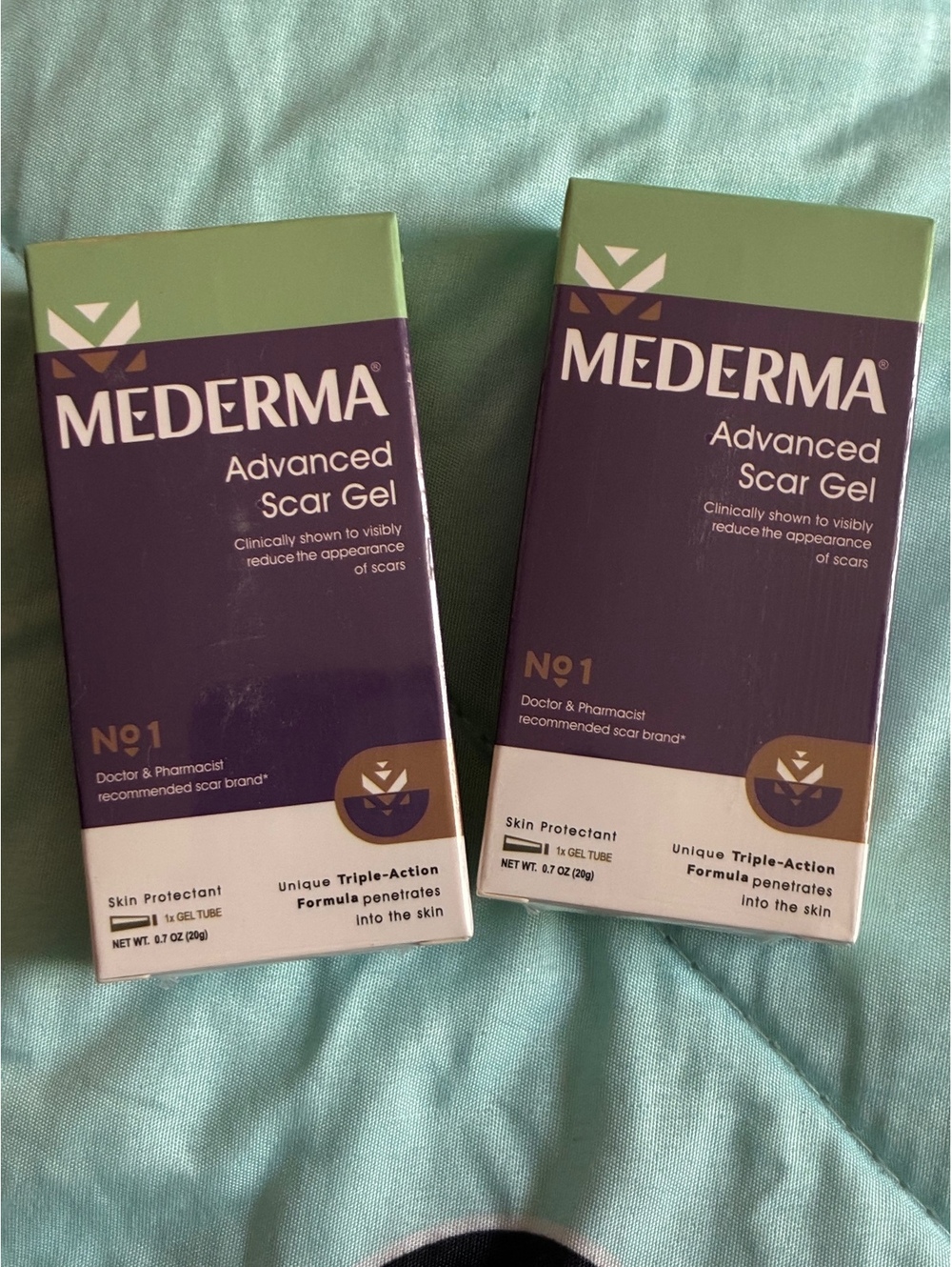 6 pk. Mederma Advanced Scar Gel 0.7 oz (20g) Brand New Sealed Pack - Exp 10/2026